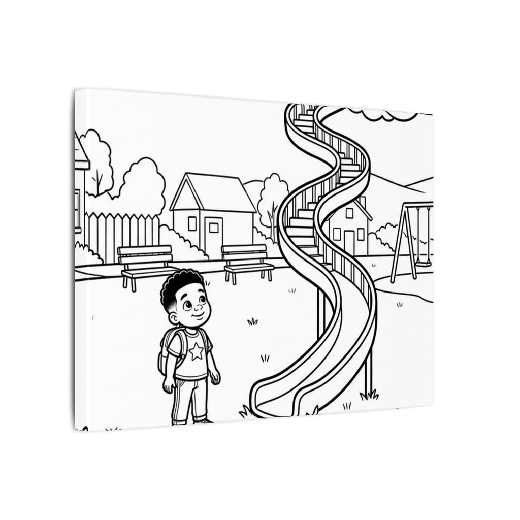 The Slide Canvas Painting , 0.75" (Multi-Size)