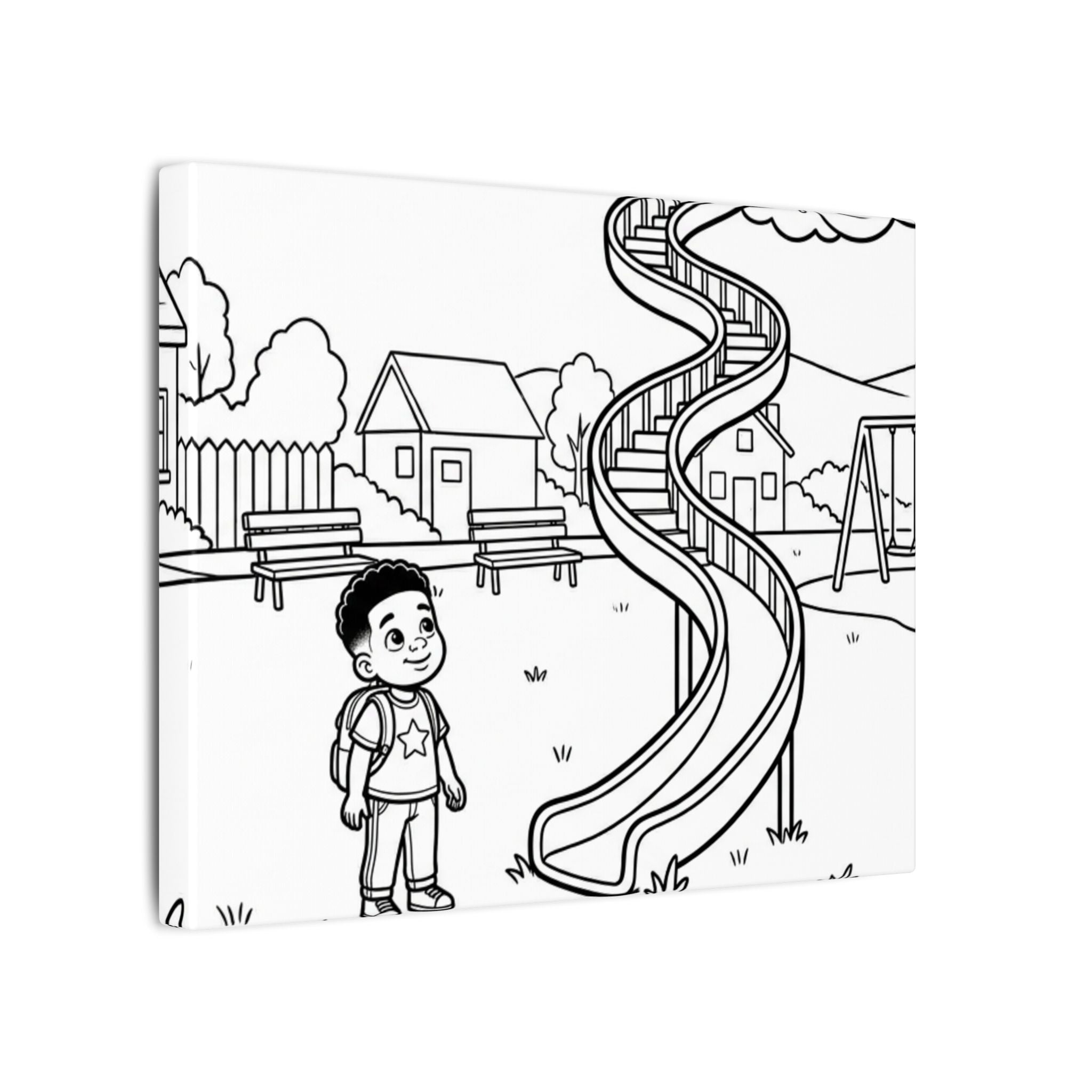 The Slide Canvas Painting , 0.75" (Multi-Size)