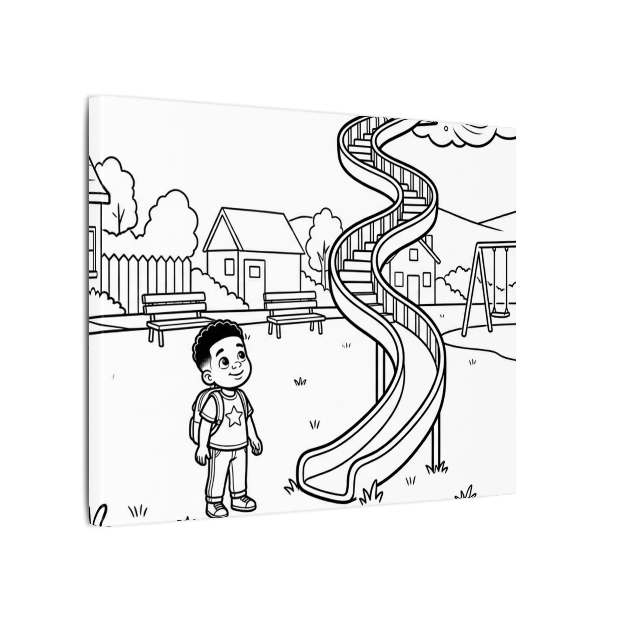 The Slide Canvas Painting , 0.75" (Multi-Size)