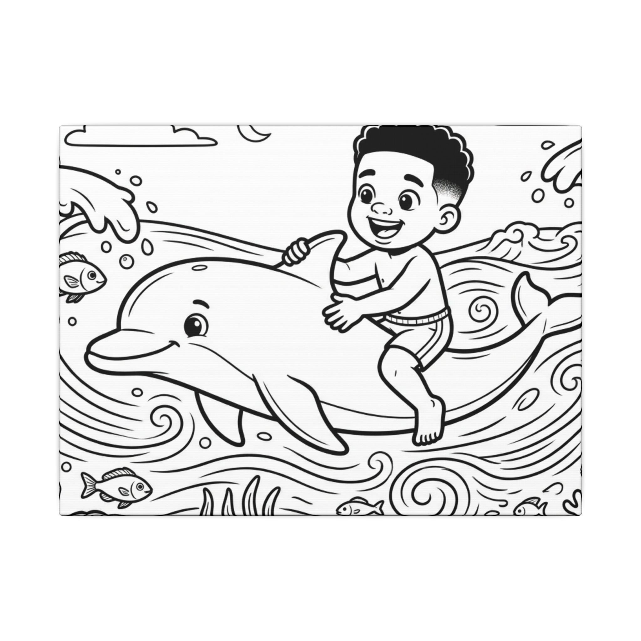 Kai’s Sea Adventure Painting Canvas , 0.75" (Multi-Size)