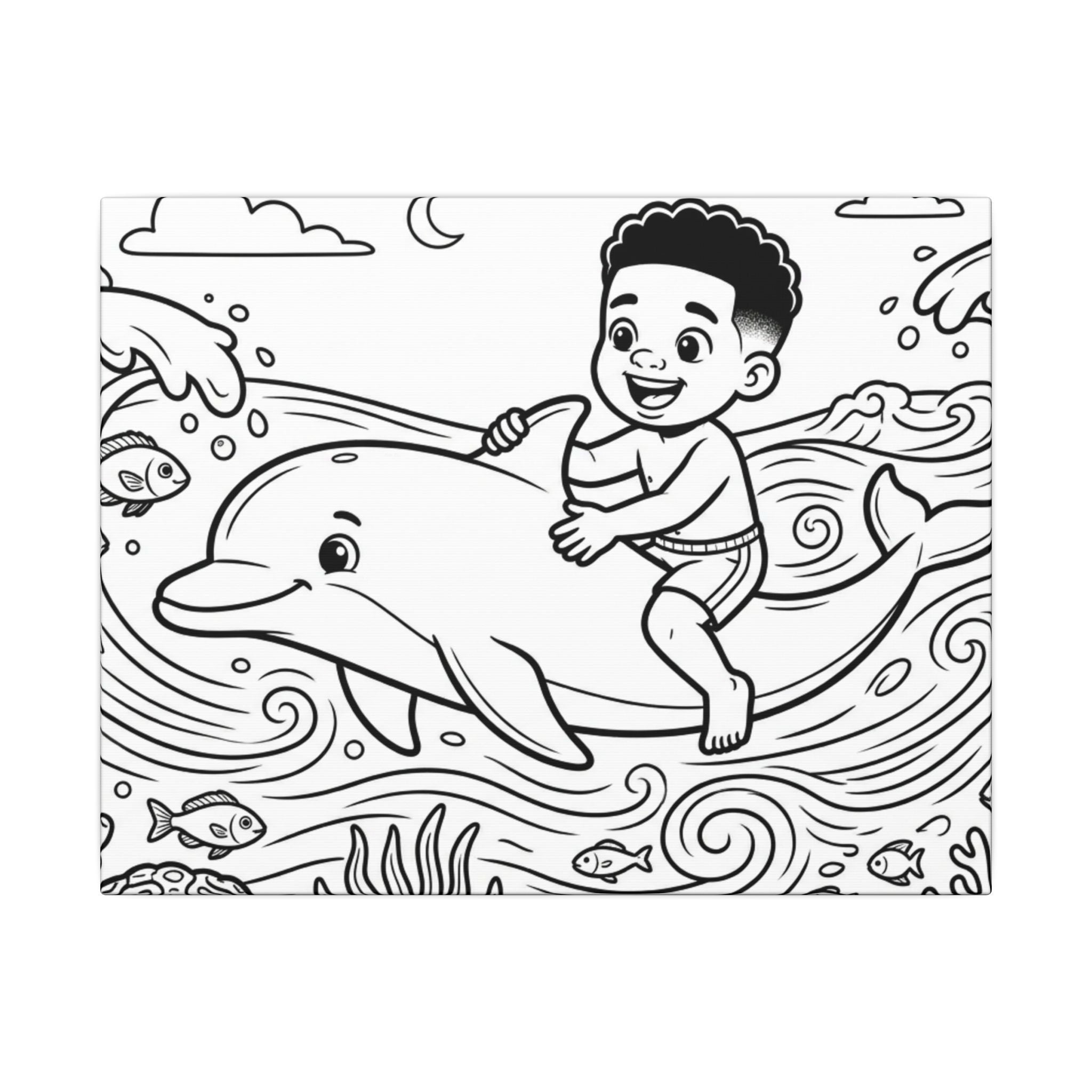 Kai’s Sea Adventure Painting Canvas , 0.75" (Multi-Size)