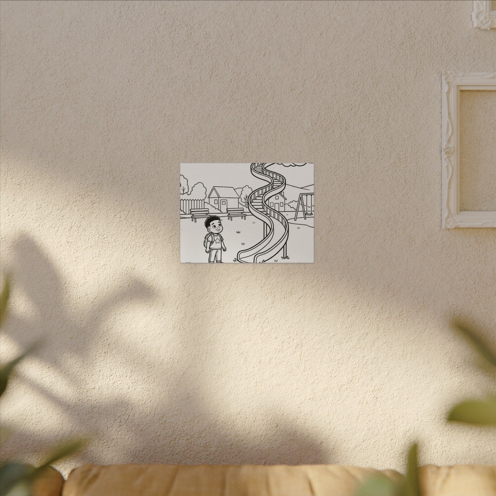 The Slide Canvas Painting , 0.75" (Multi-Size)