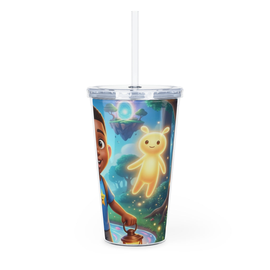Plastic Tumbler with Straw