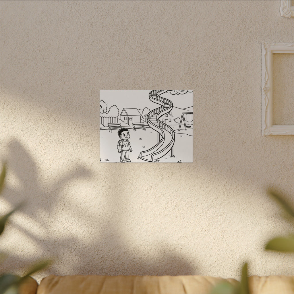 The Slide Canvas Painting , 0.75" (Multi-Size)