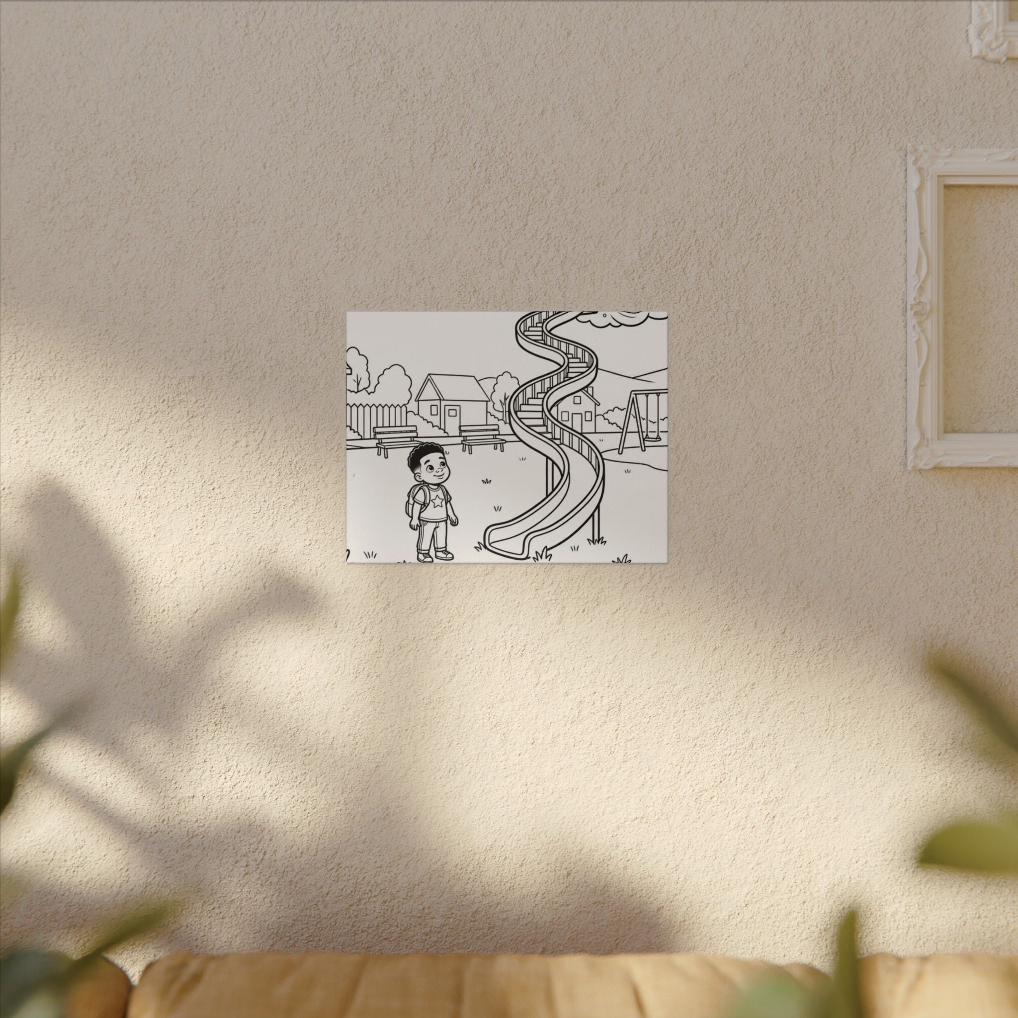 The Slide Canvas Painting , 0.75" (Multi-Size)
